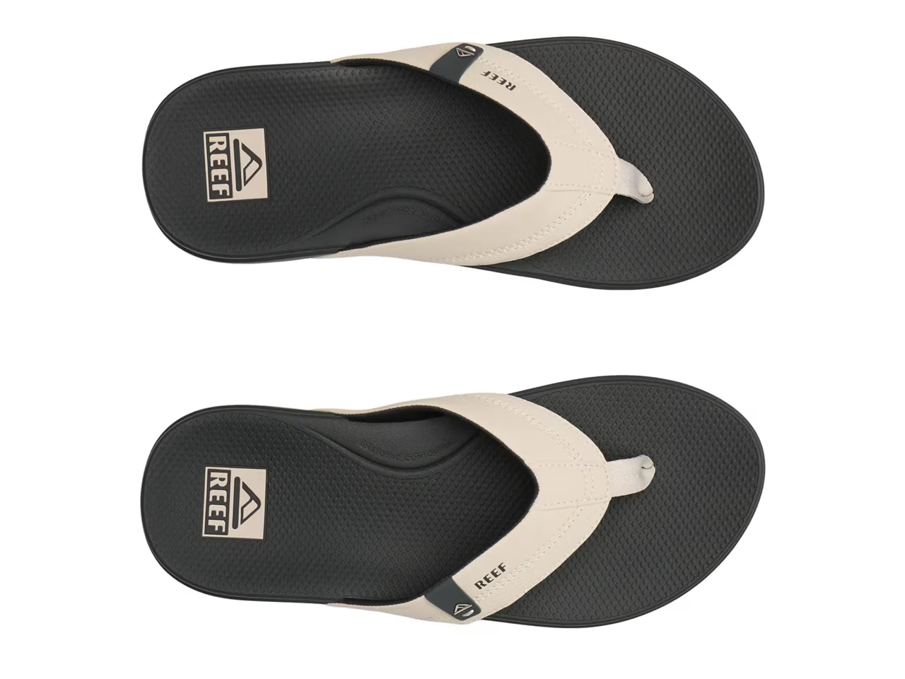 Men's Reef Cushion Spring 2.0 Flip-Flops - Black/Warm White
