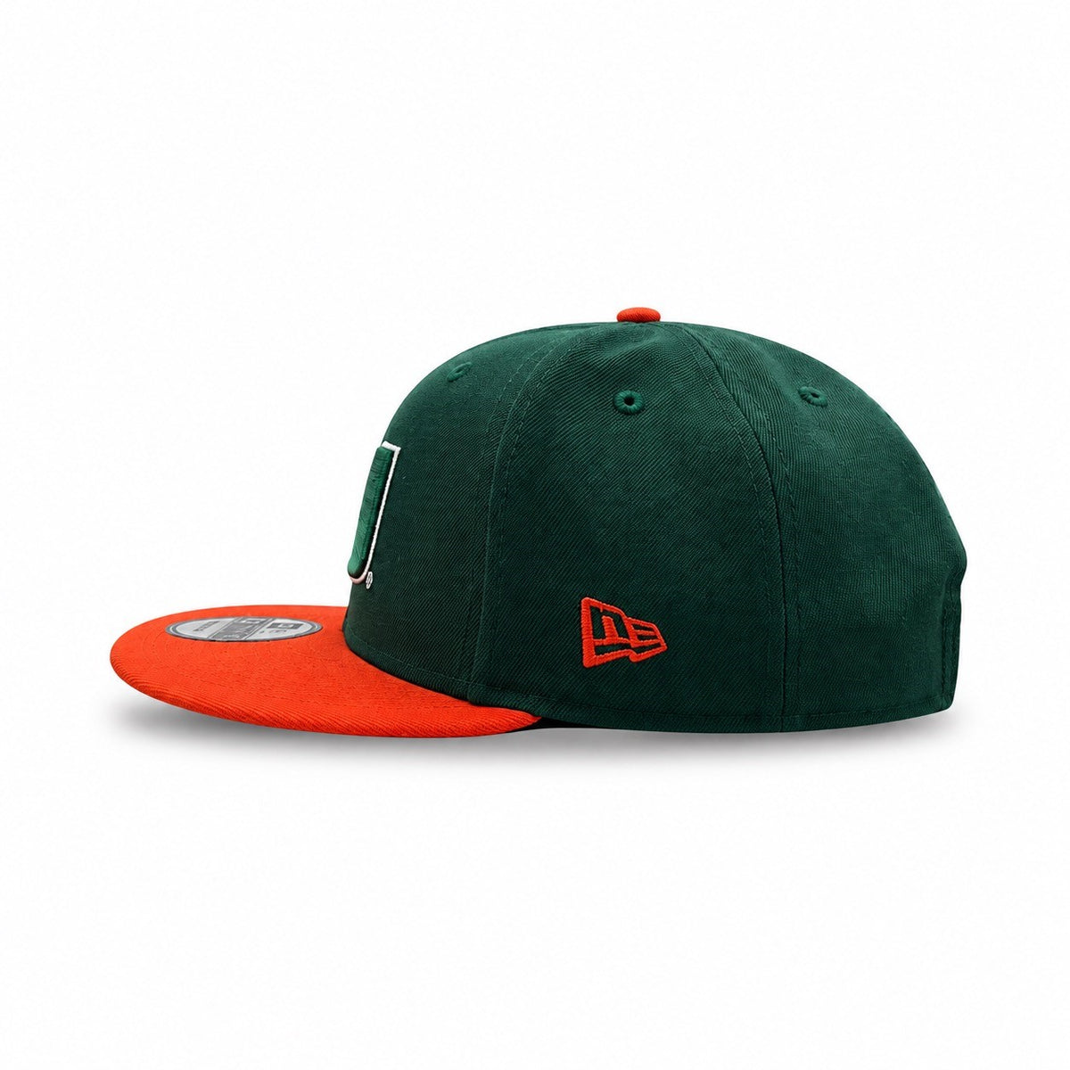 New Era 9FIFTY Miami Hurricanes Snapback Hat - Dark Green/Orange