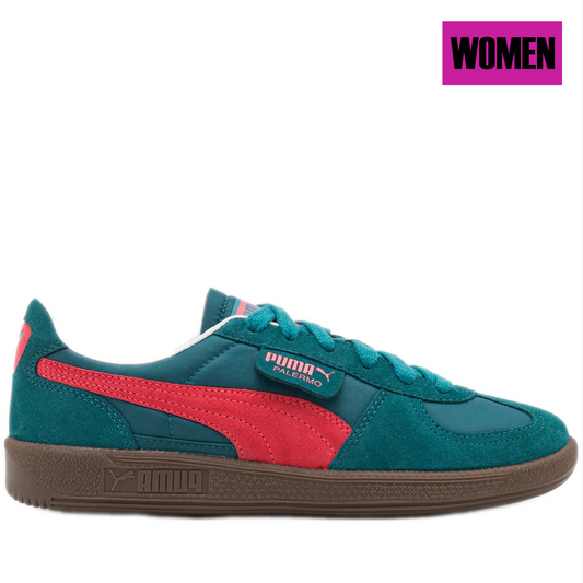 Women's Puma Palermo Play Paris Shoes - Cold Green/Tart Cherry