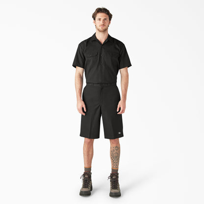 Men's Dickies Loose Fit Flat Front Work Shorts, 13" - BK