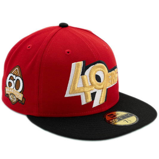 New Era San Francisco 49ers 59Fifty Fitted Hat - Scarlet/ Black