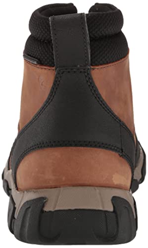 Men's Clarks Grove Zip II Boots - Dark Tan Leather