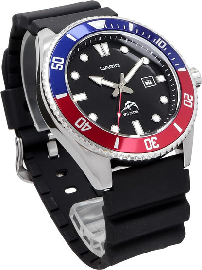 Casio Analog MDV106B-1A2V Watch 46.3mm - Black/Silver