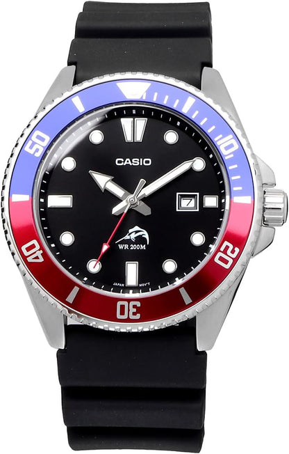 Casio Analog MDV106B-1A2V Watch 46.3mm - Black/Silver
