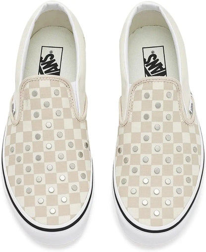 Vans Classic Slip On Checkerboard Studs GS - Turtledove
