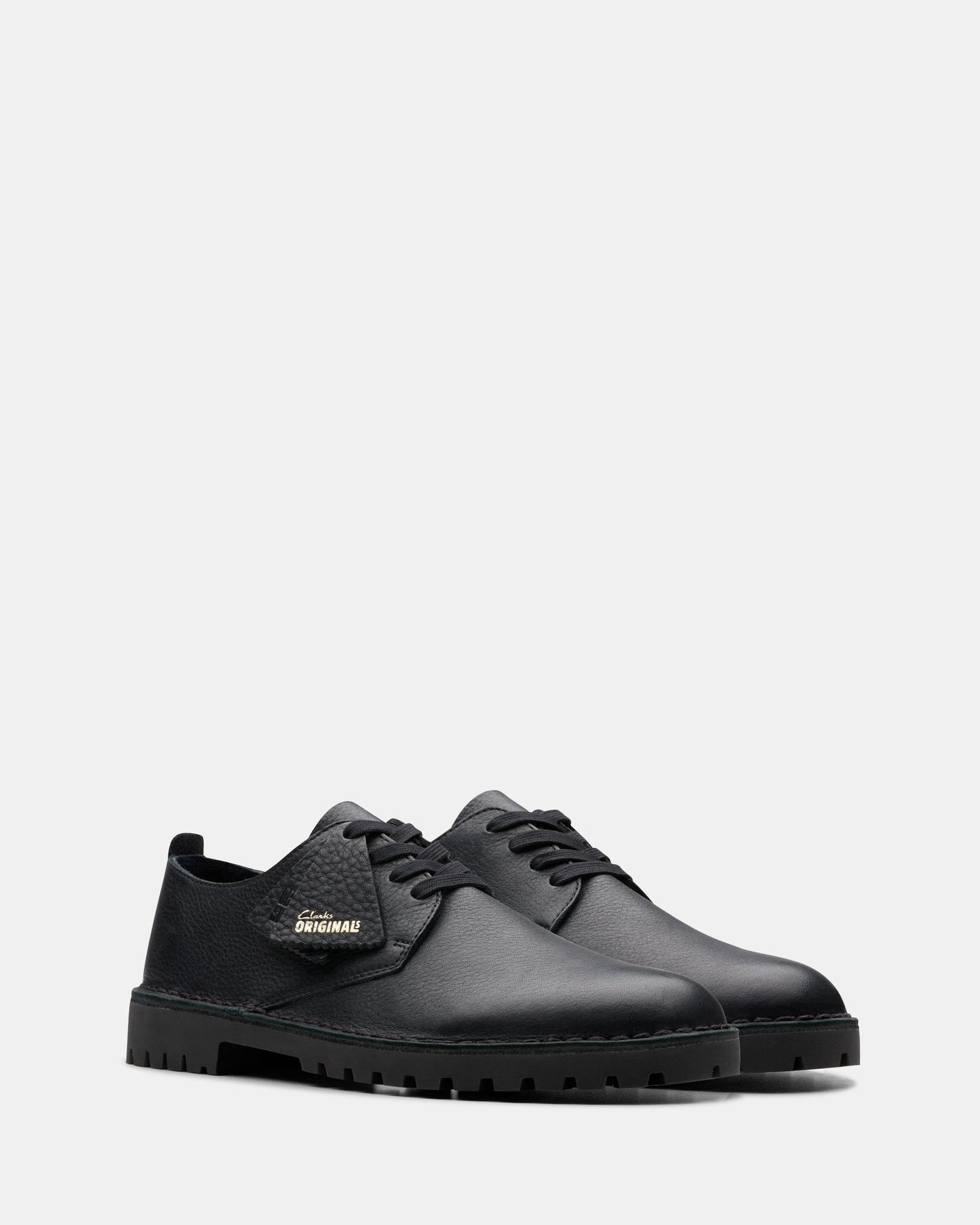 Men's Clarks Desert Rock Lo Leather - Black