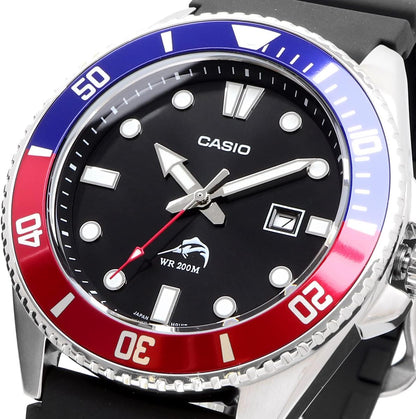 Casio Analog MDV106B-1A2V Watch 46.3mm - Black/Silver