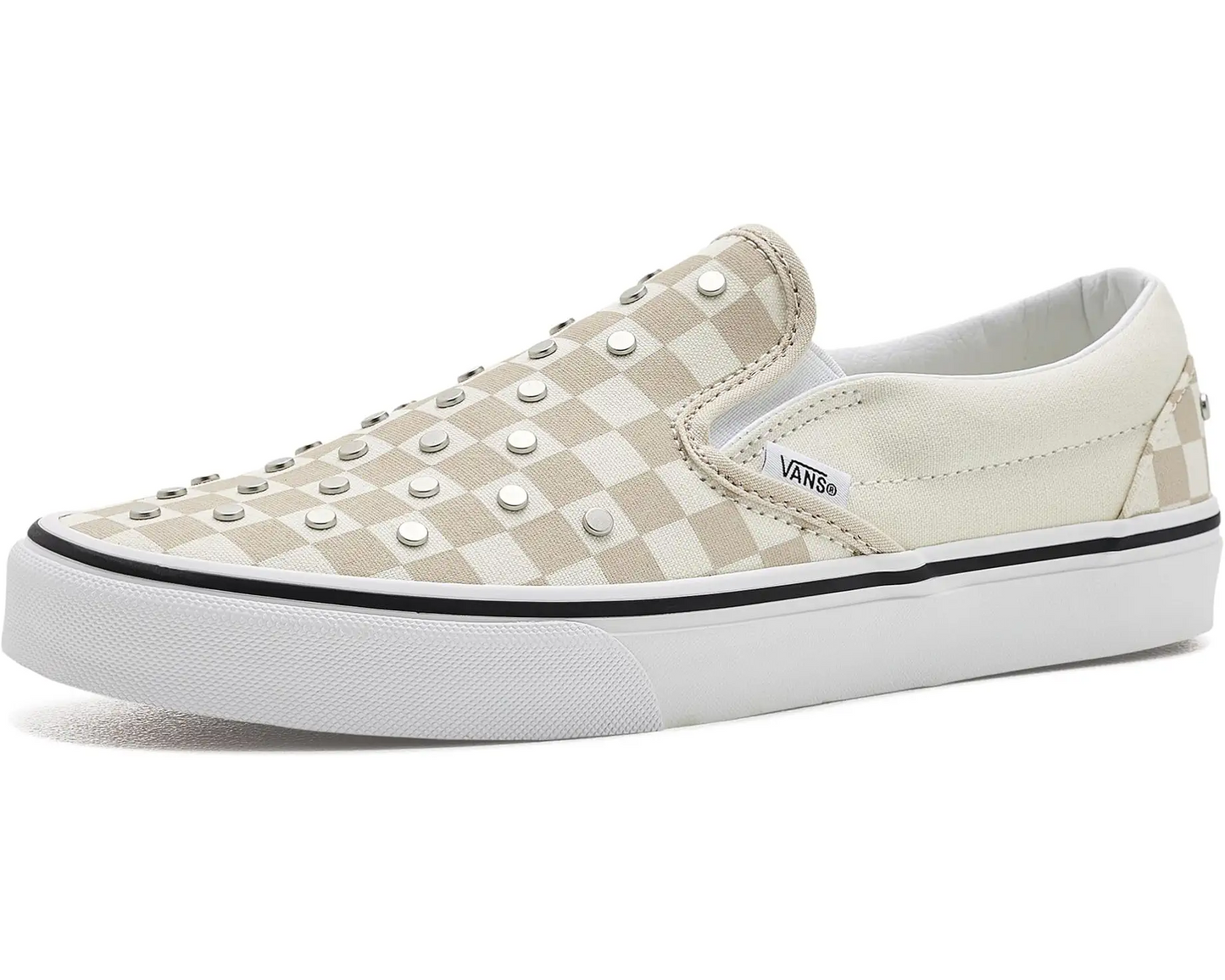 Vans Classic Slip On Checkerboard Studs GS - Turtledove