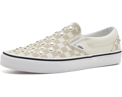 Vans Classic Slip On Checkerboard Studs GS - Turtledove