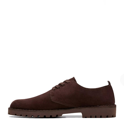 Men's Clarks Desert Rock Lo Derbys Suede - Brown