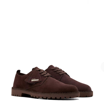 Men's Clarks Desert Rock Lo Derbys Suede - Brown