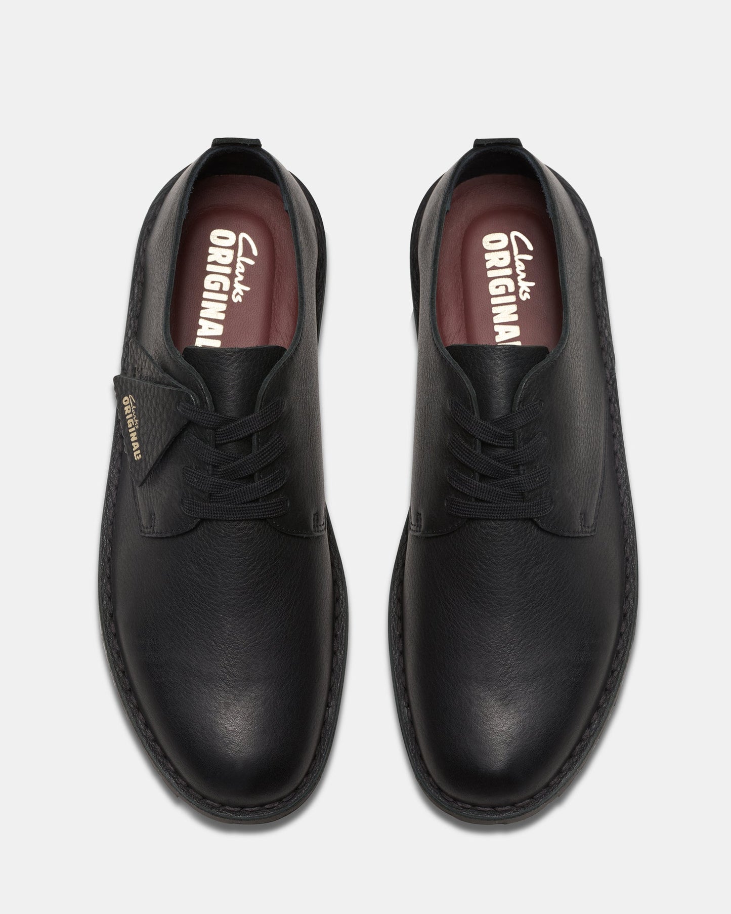 Men's Clarks Desert Rock Lo Leather - Black