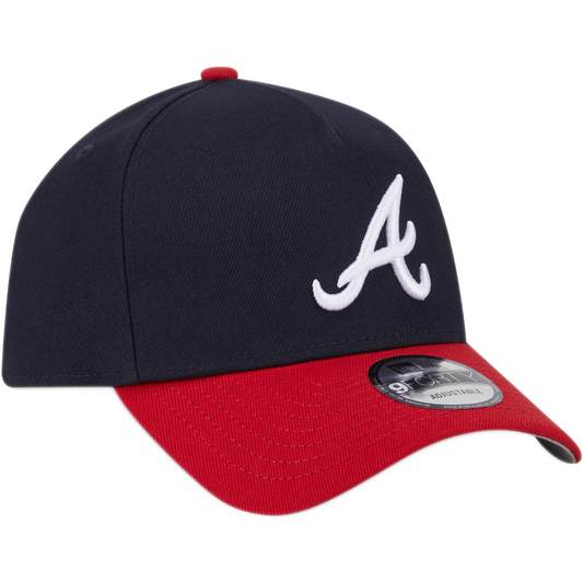New Era Atlanta Braves 9FORTY Adjustable Hat - Navy/ Red