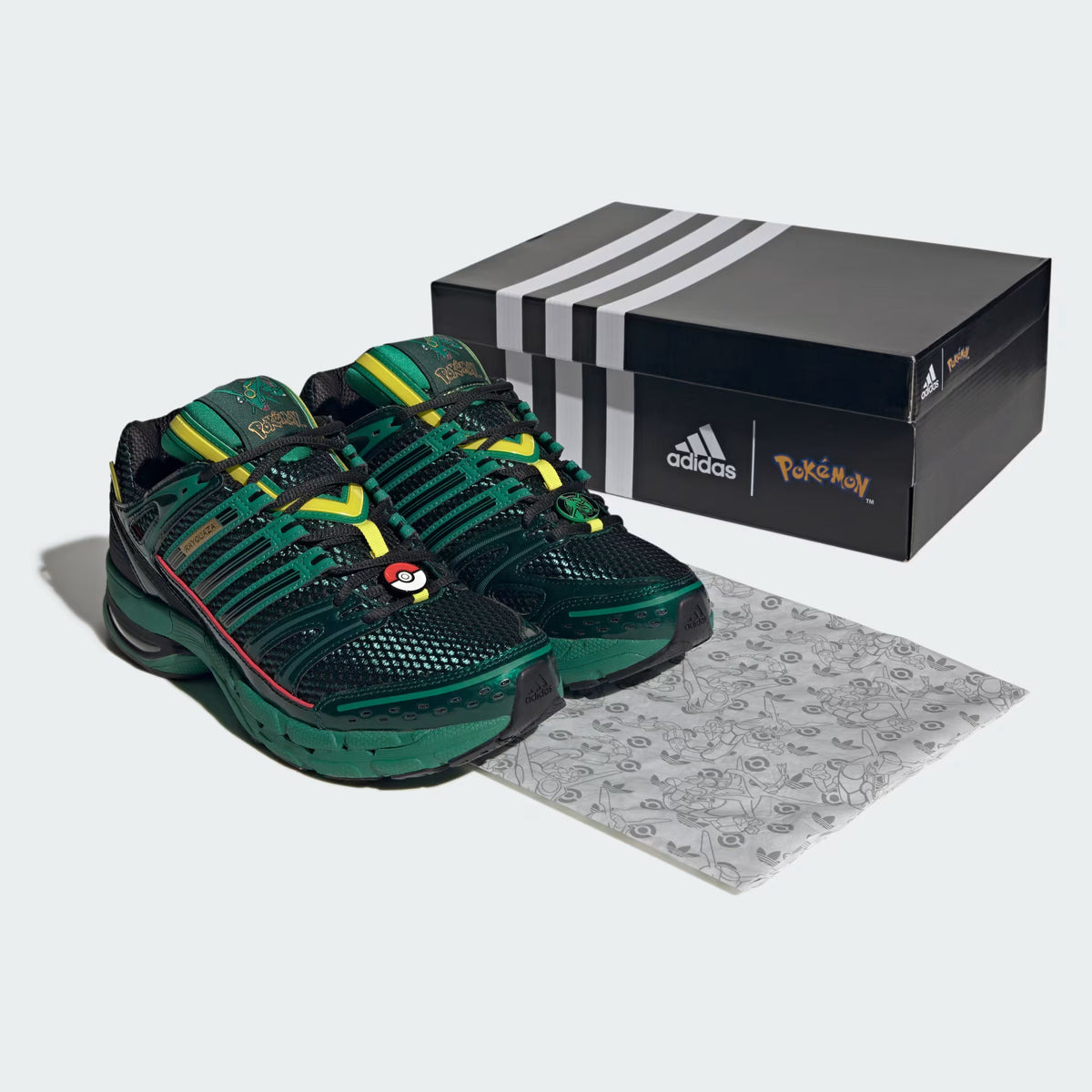 Men's Adidas Pokémon Adistar Control 5 - Core Black / Collegiate Green