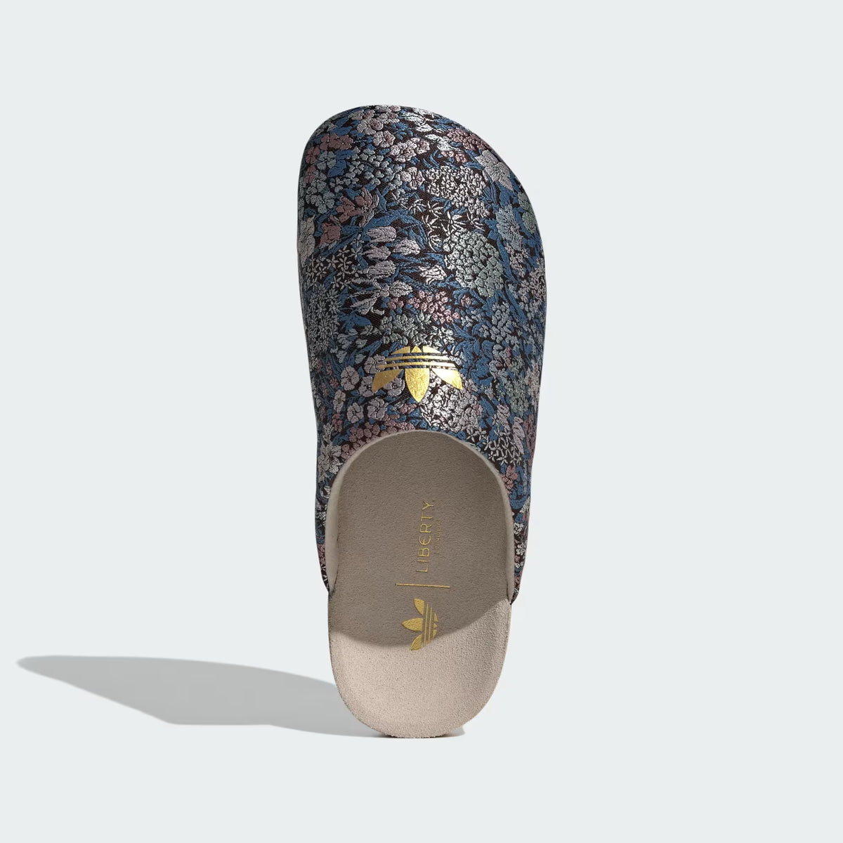 Women's Adidas ADIMULE x Liberty London SLIDES- Wonder Beige / Gold Metallic