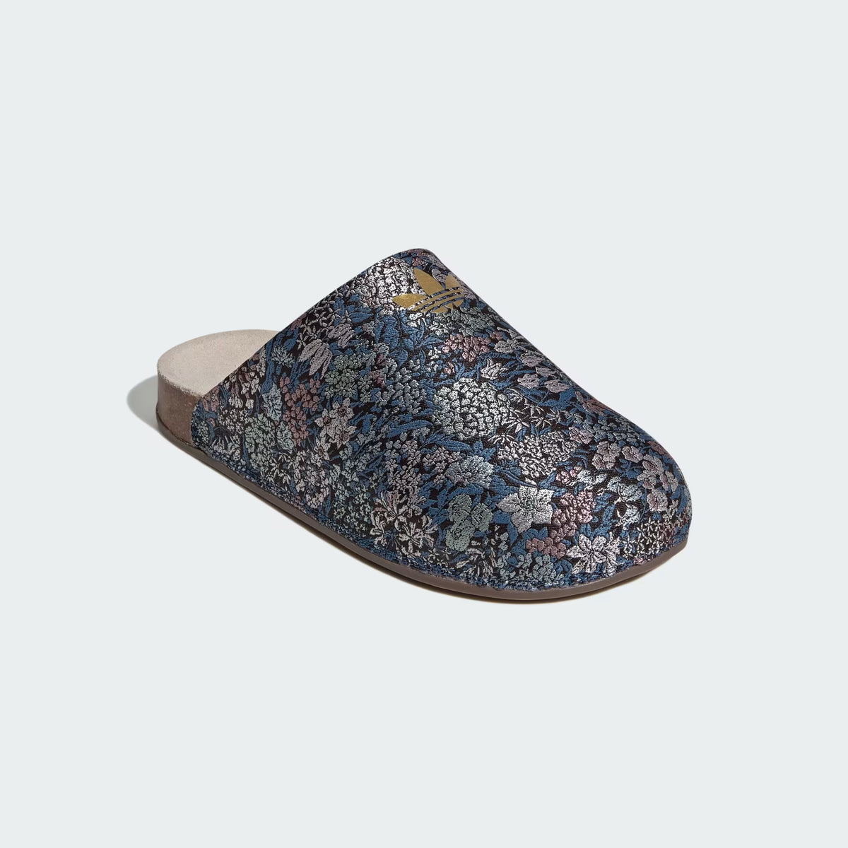 Women's Adidas ADIMULE x Liberty London SLIDES- Wonder Beige / Gold Metallic