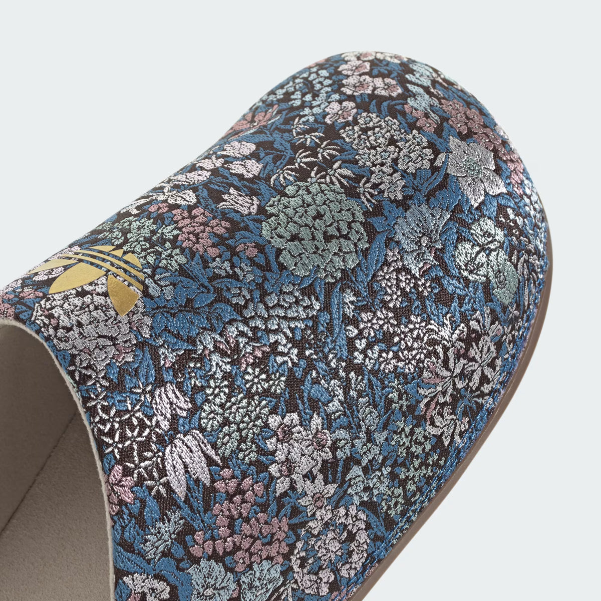 Women's Adidas ADIMULE x Liberty London SLIDES- Wonder Beige / Gold Metallic