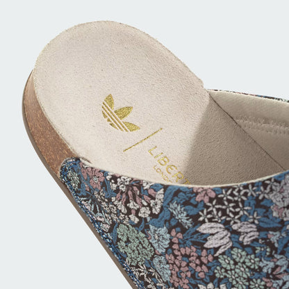 Women's Adidas ADIMULE x Liberty London SLIDES- Wonder Beige / Gold Metallic