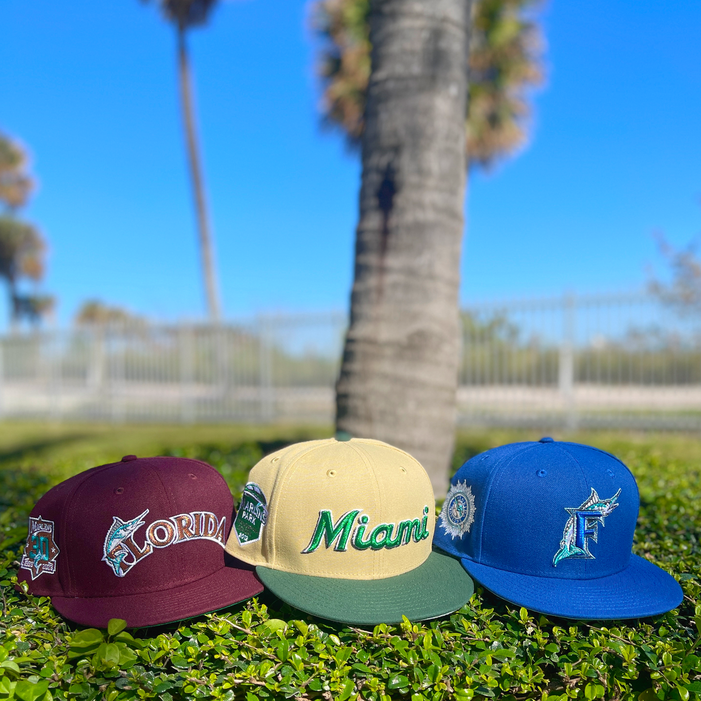 New Era Florida Marlins 59FIFTY Hat - Maroon