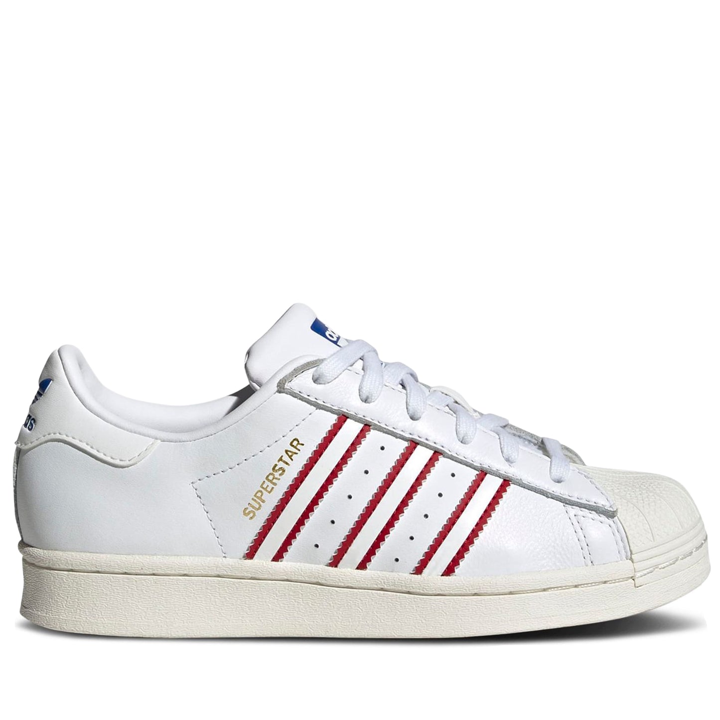 Grade School's Adidas Superstar - White/Red