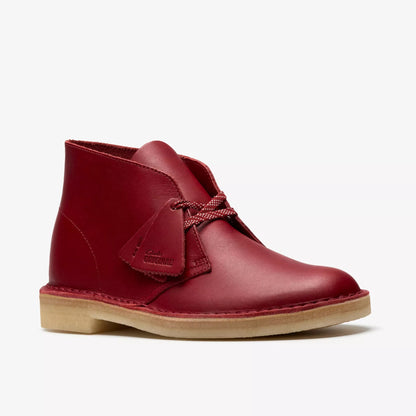 Men's Clarks Desert Boot - Dark Red Leather