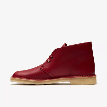 Men's Clarks Desert Boot - Dark Red Leather