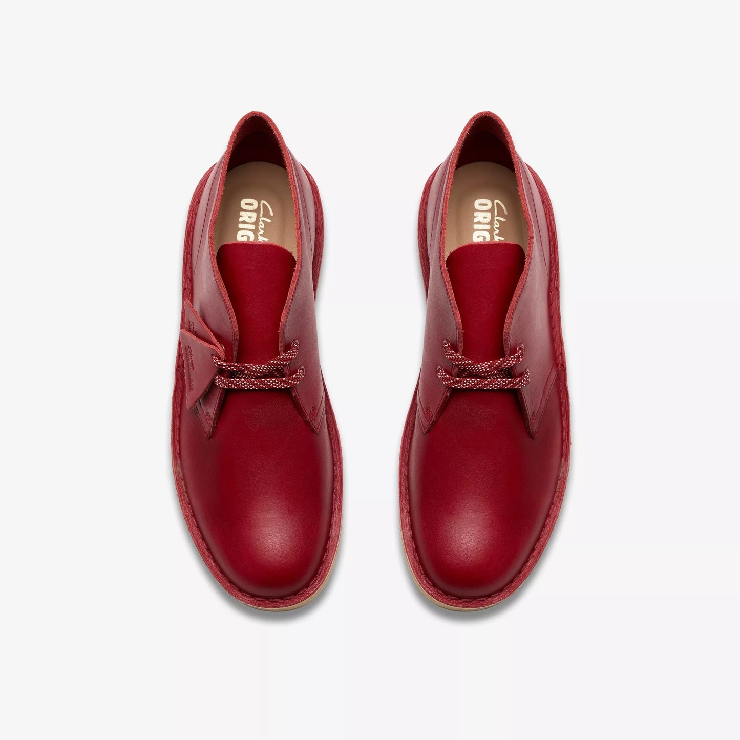 Men's Clarks Desert Boot - Dark Red Leather