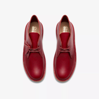 Men's Clarks Desert Boot - Dark Red Leather