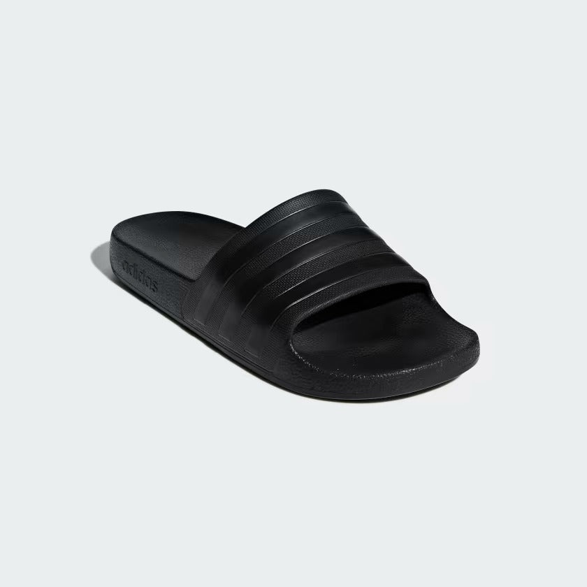 Men's Adidas Adilette Aqua Slides - Black/Black