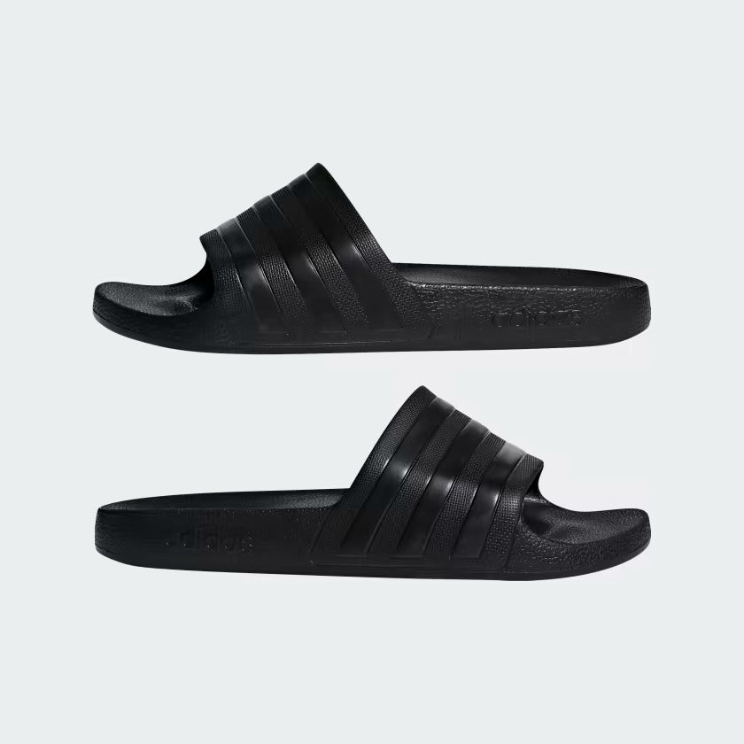 Men's Adidas Adilette Aqua Slides - Black/Black