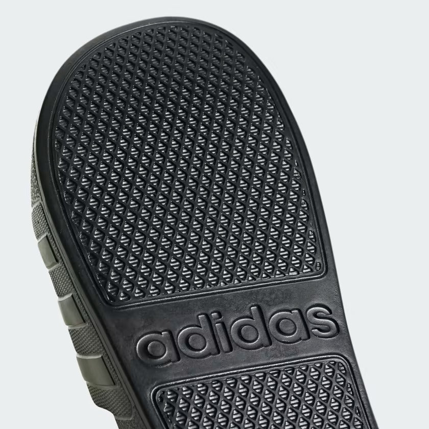 Men's Adidas Adilette Aqua Slides - Black/Black