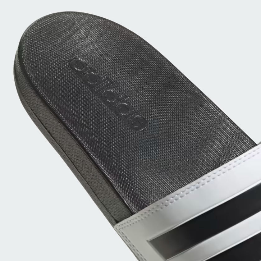 Men's Adidas Adilette Comfort Slides - White/Black