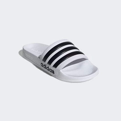 Men's Adidas Adilette Shower Slides - White/Black