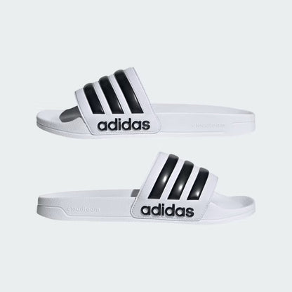Men's Adidas Adilette Shower Slides - White/Black
