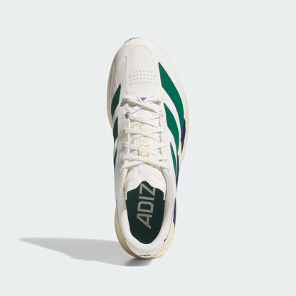 Men's Adidas Adizero EVO SL EXO Suede - Core White / Collegiate Green / Cream White