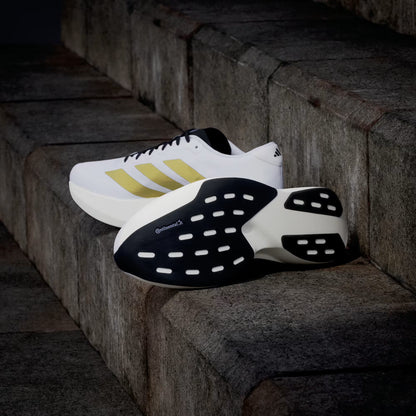 Men's Adidas Adizero Evo SL Woven - Cloud White/Matte Gold/Core Black