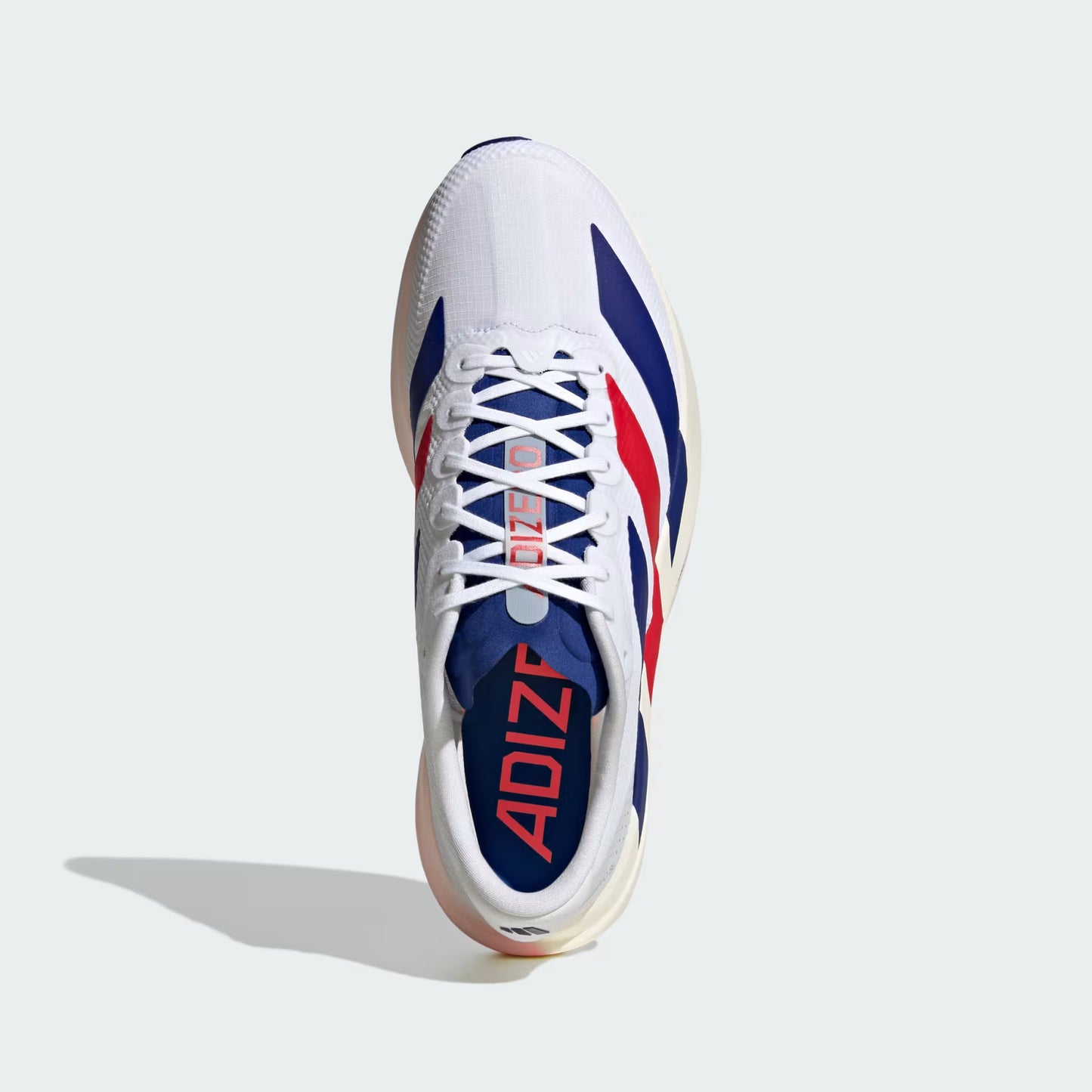 Men's Adidas Adizero Evo SL Woven - Cloud White/Mystery Ink/Pure Ruby