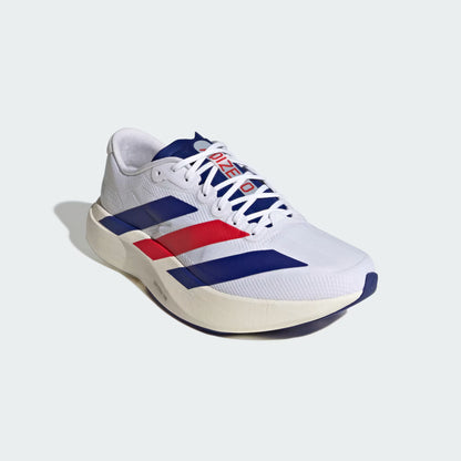 Men's Adidas Adizero Evo SL Woven - Cloud White/Mystery Ink/Pure Ruby