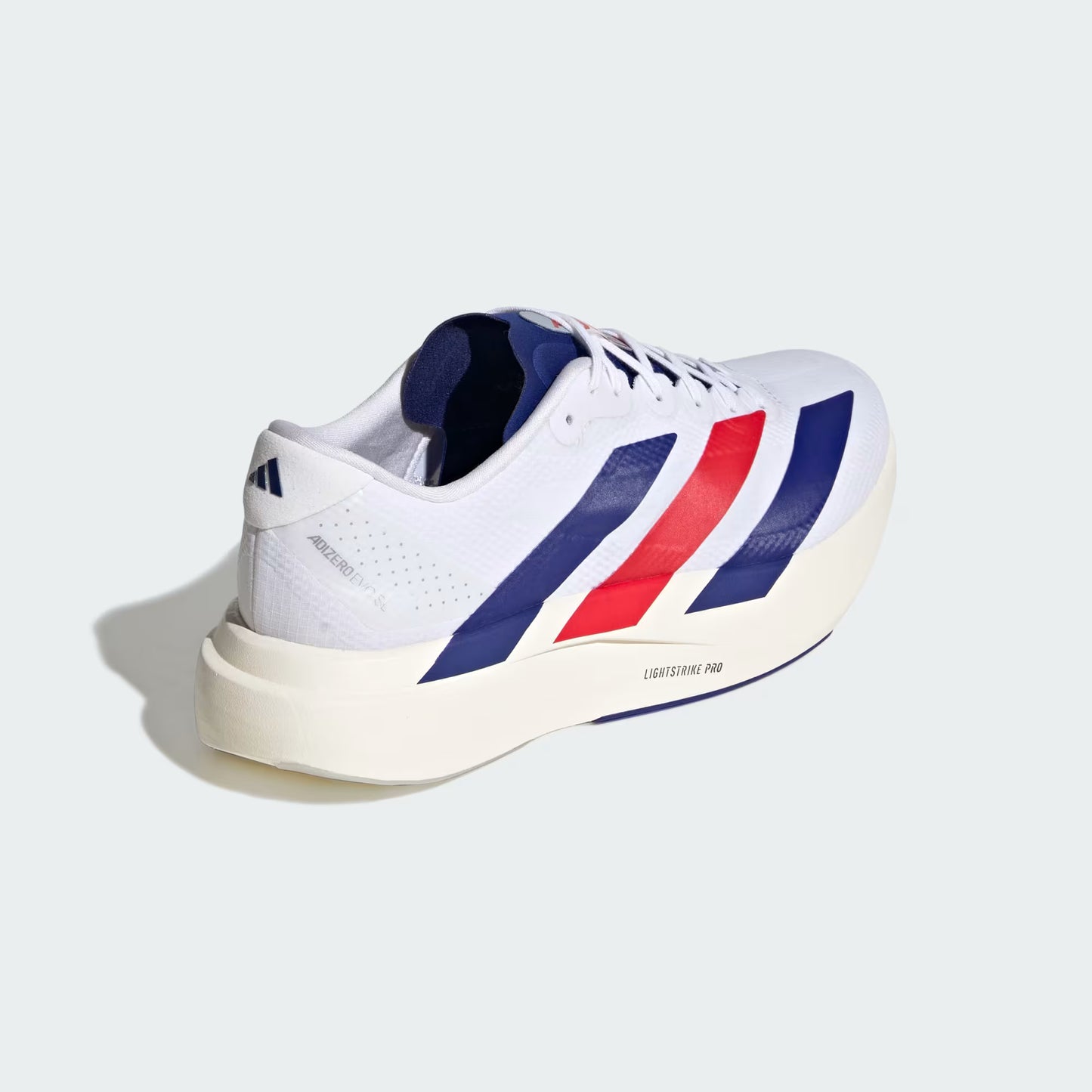 Men's Adidas Adizero Evo SL Woven - Cloud White/Mystery Ink/Pure Ruby