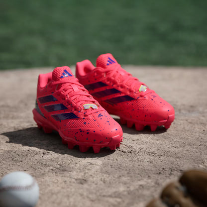Adidas Adizero Impact Molded Rubber 2.0 BSB GS - Lucid Red / Blue Lemon