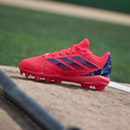 Adidas Adizero Impact Molded Rubber 2.0 BSB GS - Lucid Red / Blue Lemon