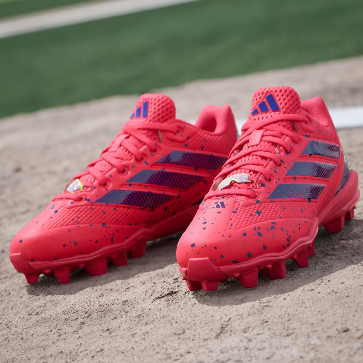 Adidas Adizero Impact Molded Rubber 2.0 BSB GS - Lucid Red / Blue Lemon