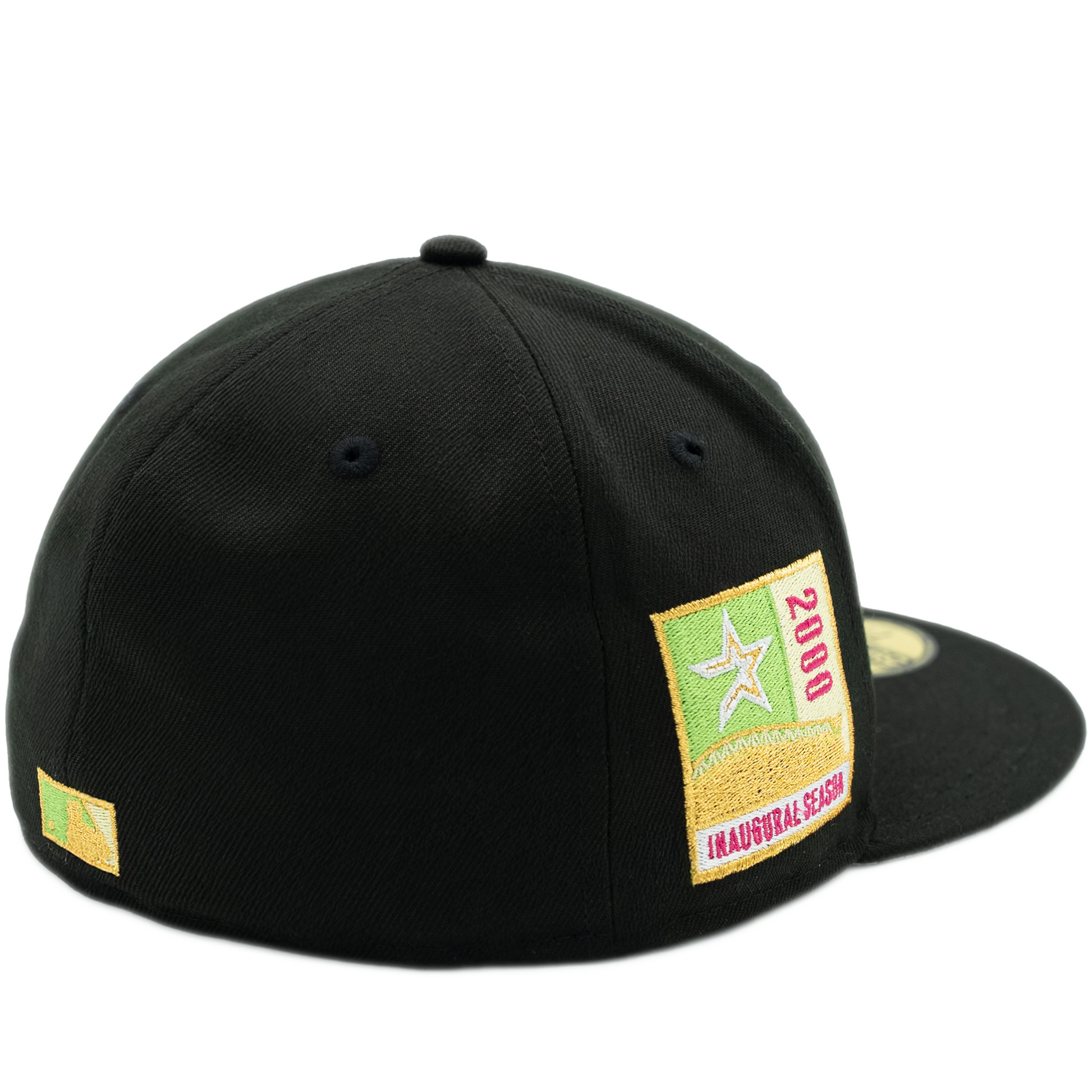 New Era Houston Astros 59Fifty Fitted Hat Black Cool J's Miami