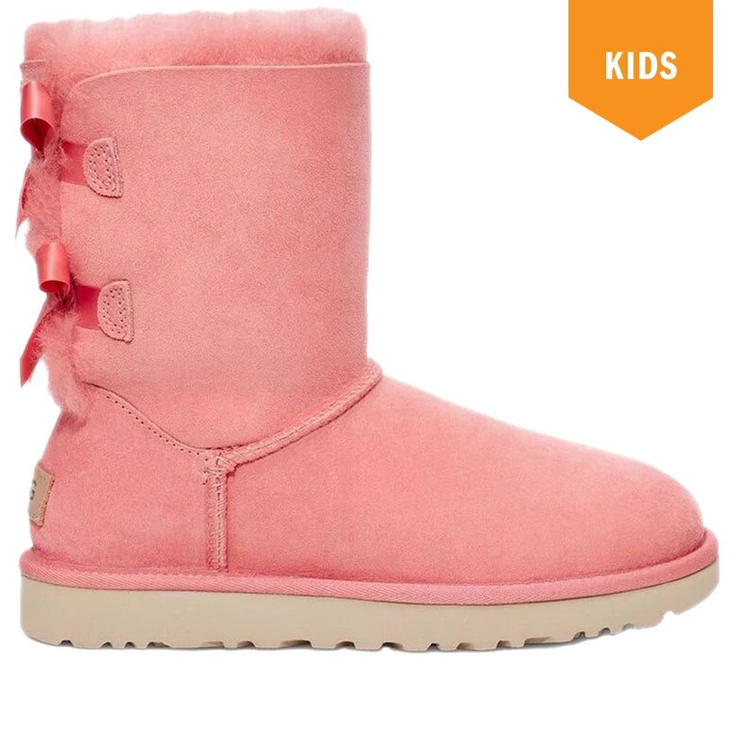 Kids Ugg Bailey Bow II Boot - Pink Blossom Side