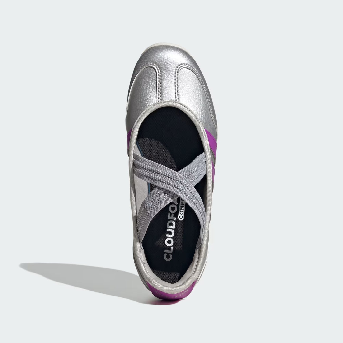 Grade School Adidas Barreda Mary Jane Junior - Silver Metallic / Purple Burst / Off White