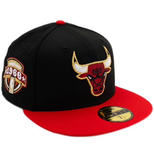 New Era Chicago Bulls 59Fifty Fitted Hat - Black/Red