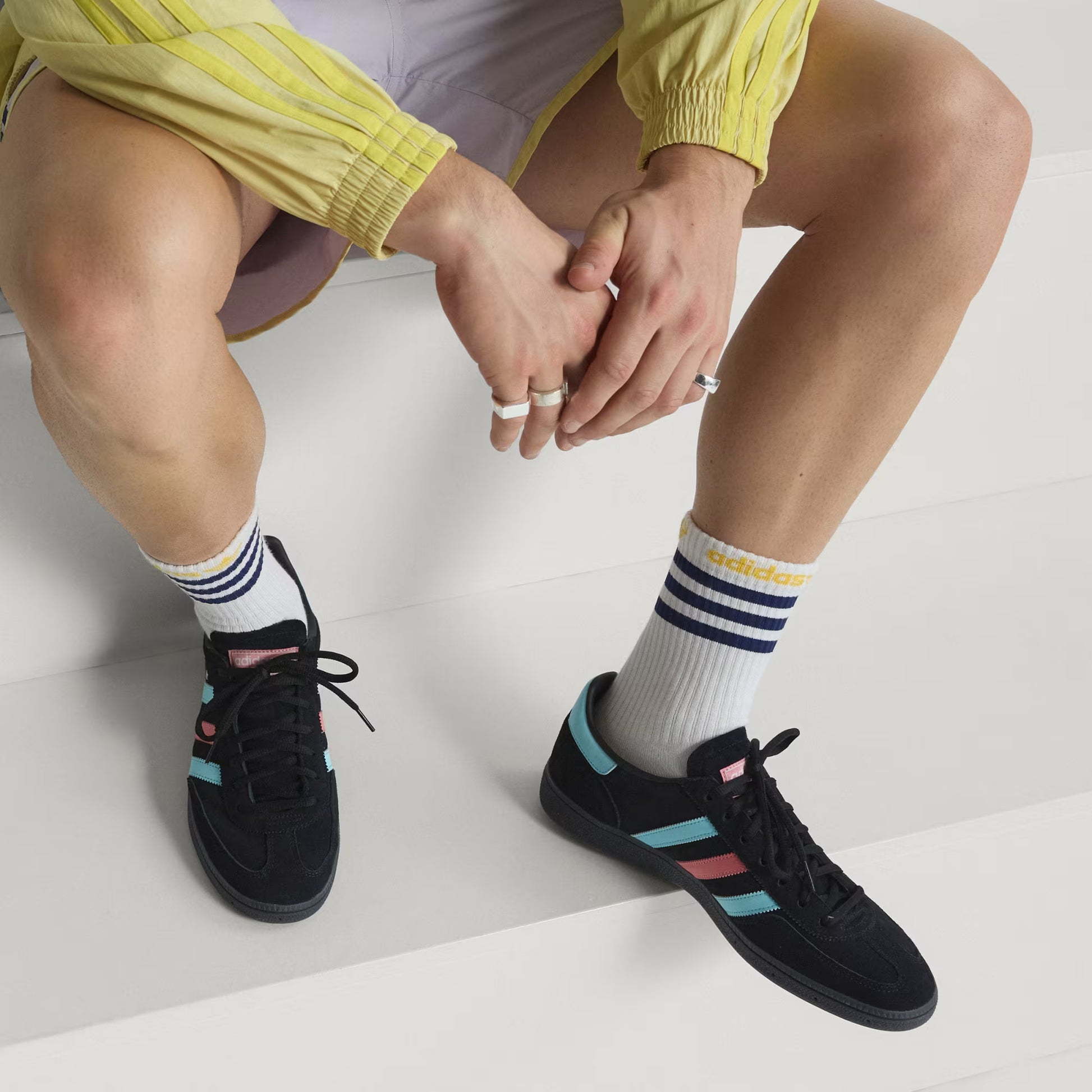 Men's Adidas Handball Spezial Belgium - Core Black / Multicolor