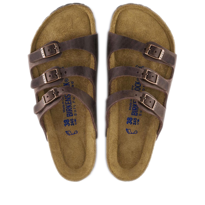 Birkenstock Florida Sandals - Oiled Leather Habana