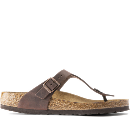 Birkenstock Gizeh Thong Sandals - Oiled Leather Habana