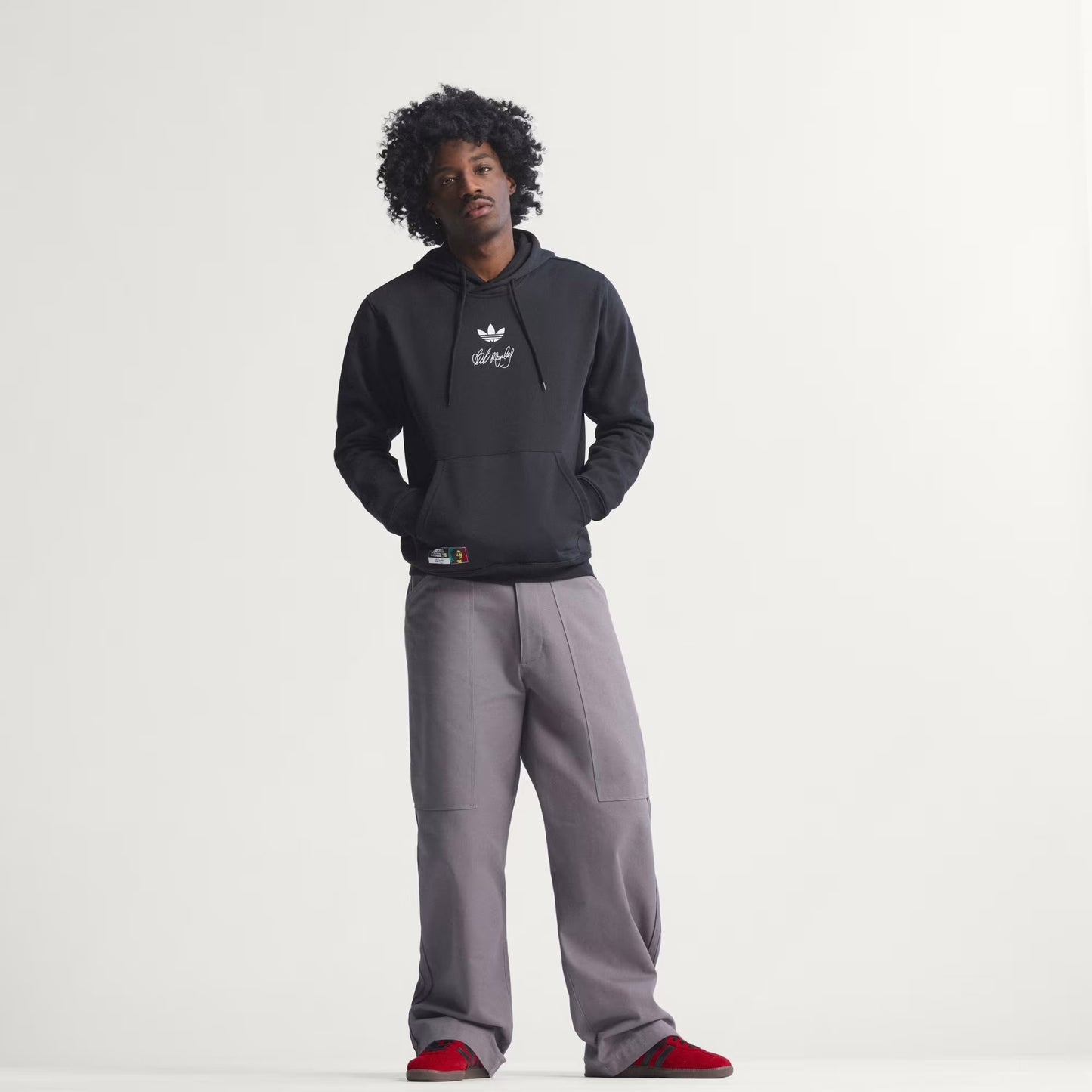 Men's Adidas x Bob Marley Hoodie - Black